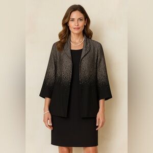 EILEEN FISHER Open Front Blazer Jacket Women’s Large / 12-14